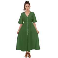 Basil Green - Kimono Sleeve Boho Dress by FashionLane