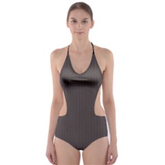 Ash Grey - Cut-out One Piece Swimsuit by FashionLane