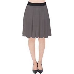 Ash Grey - Velvet High Waist Skirt by FashionLane