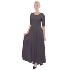 Ash Grey - Half Sleeves Maxi Dress