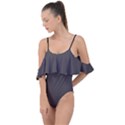 Ash Grey - Drape Piece Swimsuit View1