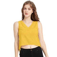 Aspen Gold - V-neck Cropped Tank Top