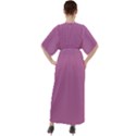 Bodacious Pink - V-Neck Boho Style Maxi Dress View2