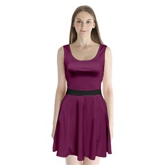 Boysenberry Purple - Split Back Mini Dress  by FashionLane