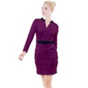 Boysenberry Purple - Button Long Sleeve Dress View1