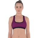 Boysenberry Purple - Cross Back Hipster Bikini Top  View1