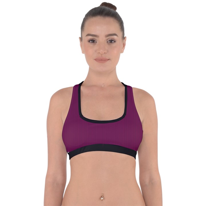 Boysenberry Purple - Cross Back Hipster Bikini Top 