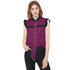 Boysenberry Purple - Frill Detail Shirt