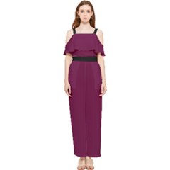 Boysenberry Purple - Draped Sleeveless Chiffon Jumpsuit