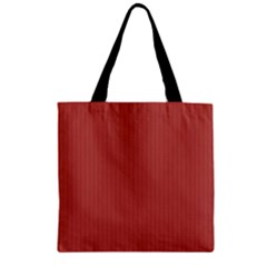 Blush Red - Zipper Grocery Tote Bag by FashionLane