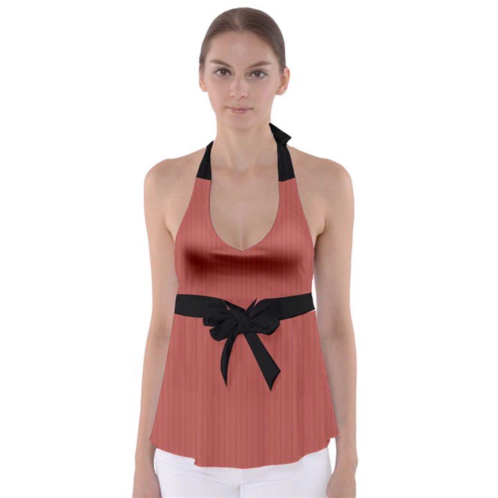 Blush Red - Babydoll Tankini Top