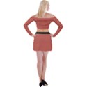 Blush Red - Off Shoulder Top with Mini Skirt Set View2