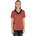 Blush Red - Women s V-Neck Scrub Top View1