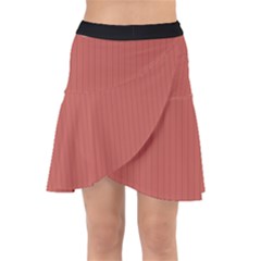 Blush Red - Wrap Front Skirt