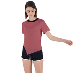 Blush Red - Asymmetrical Short Sleeve Sports Tee