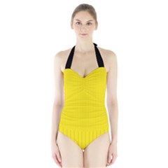 Bumblebee Yellow - Halter Swimsuit by FashionLane