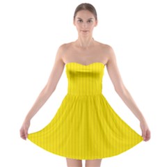 Bumblebee Yellow - Strapless Bra Top Dress by FashionLane