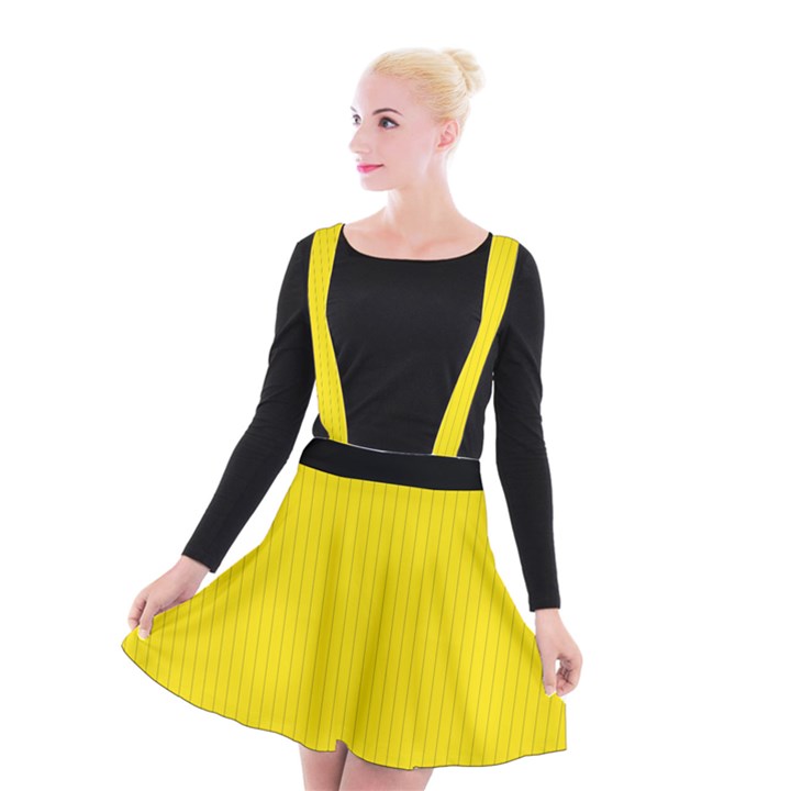 Bumblebee Yellow - Suspender Skater Skirt