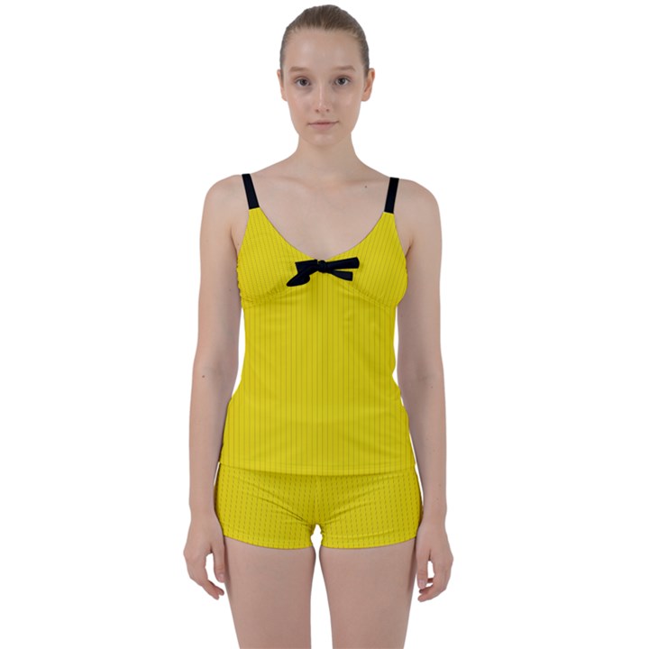 Bumblebee Yellow - Tie Front Two Piece Tankini