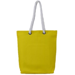 Bumblebee Yellow - Full Print Rope Handle Tote (small) by FashionLane