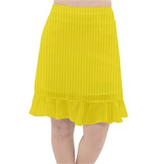 Bumblebee Yellow - Fishtail Chiffon Skirt by FashionLane