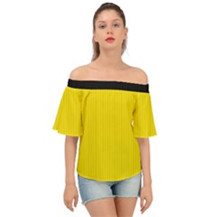 Bumblebee Yellow - Off Shoulder Short Sleeve Top by FashionLane