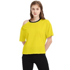 Bumblebee Yellow - One Shoulder Cut Out Tee