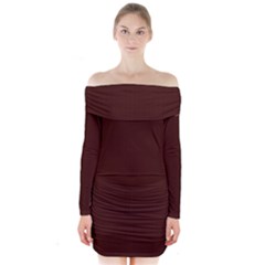 Bean Black - Long Sleeve Off Shoulder Dress by FashionLane