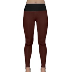 Bean Black - Lightweight Velour Classic Yoga Leggings by FashionLane