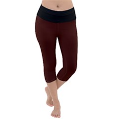 Bean Black - Lightweight Velour Capri Yoga Leggings by FashionLane