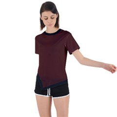 Bean Black - Asymmetrical Short Sleeve Sports Tee