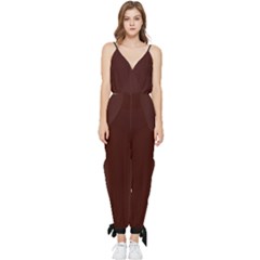 Bean Black - Sleeveless Tie Ankle Jumpsuit by FashionLane