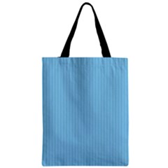 Baby Blue - Zipper Classic Tote Bag by FashionLane