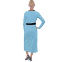 Baby Blue - Velvet Maxi Wrap Dress View2