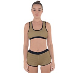 Bronze Mist - Racerback Boyleg Bikini Set by FashionLane