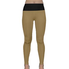 Bronze Mist - Lightweight Velour Classic Yoga Leggings by FashionLane