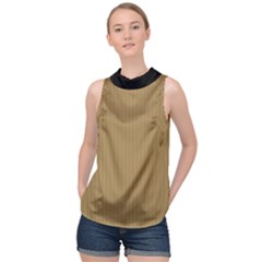 Bronze Mist - High Neck Satin Top by FashionLane