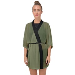 Calliste Green - Half Sleeve Chiffon Kimono by FashionLane