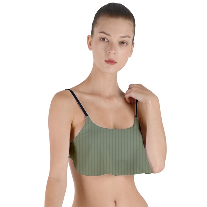 Calliste Green - Layered Top Bikini Top 