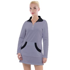 Coin Grey - Women s Long Sleeve Casual Dress by FashionLane