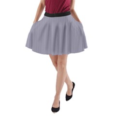 Coin Grey - A-line Pocket Skirt by FashionLane