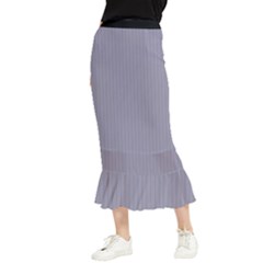 Coin Grey - Maxi Fishtail Chiffon Skirt