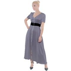 Coin Grey - Button Up Short Sleeve Maxi Dress by FashionLane