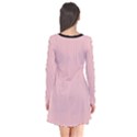 Baby Pink - Long Sleeve V-neck Flare Dress View2