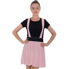 Baby Pink - Velvet Suspender Skater Skirt by FashionLane