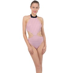 Baby Pink - Halter Side Cut Swimsuit by FashionLane