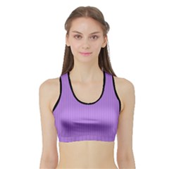 Floral Purple - Sports Bra With Border by FashionLane