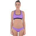 Floral Purple - Cross Back Hipster Bikini Set View1