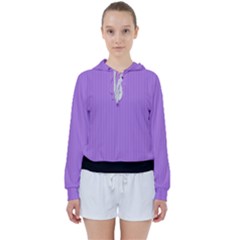 Floral Purple - Women s Tie Up Sweat by FashionLane