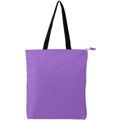 Floral Purple - Double Zip Up Tote Bag by FashionLane